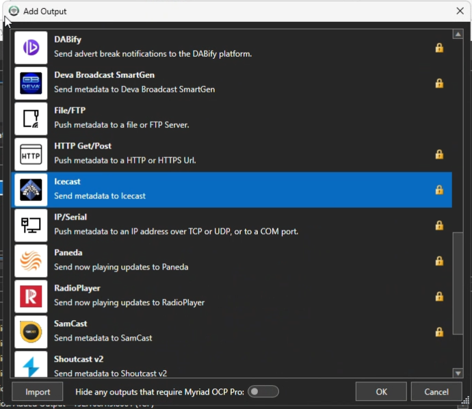 OCP ADD ICECAST OUTPUT METADATA EXAMPLE